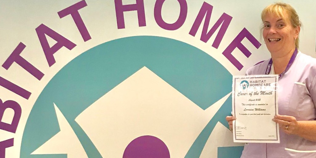 Lorraine Williams wins Habitat Homecare employee of the month award